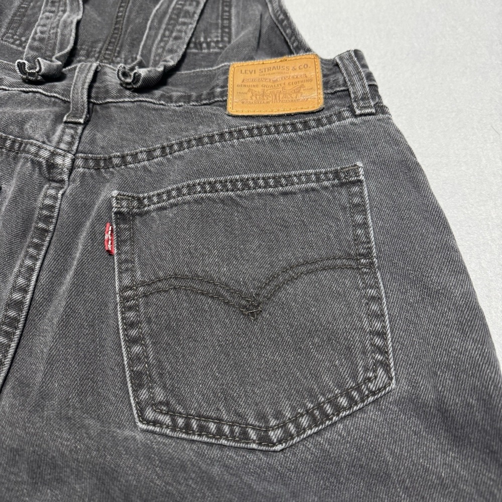 Levi's Premium Black Denim Overalls Women's Adjustable Strap Grunge Y2K Size S - Picture 16 of 16